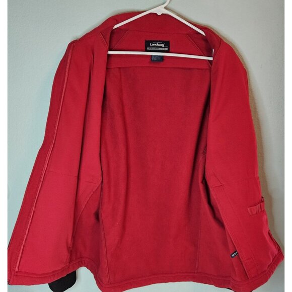 Ridgid Tool Soft-Shell Landway Jacket Fleece Lined Full Zip Black & Red Size L - Picture 2 of 10